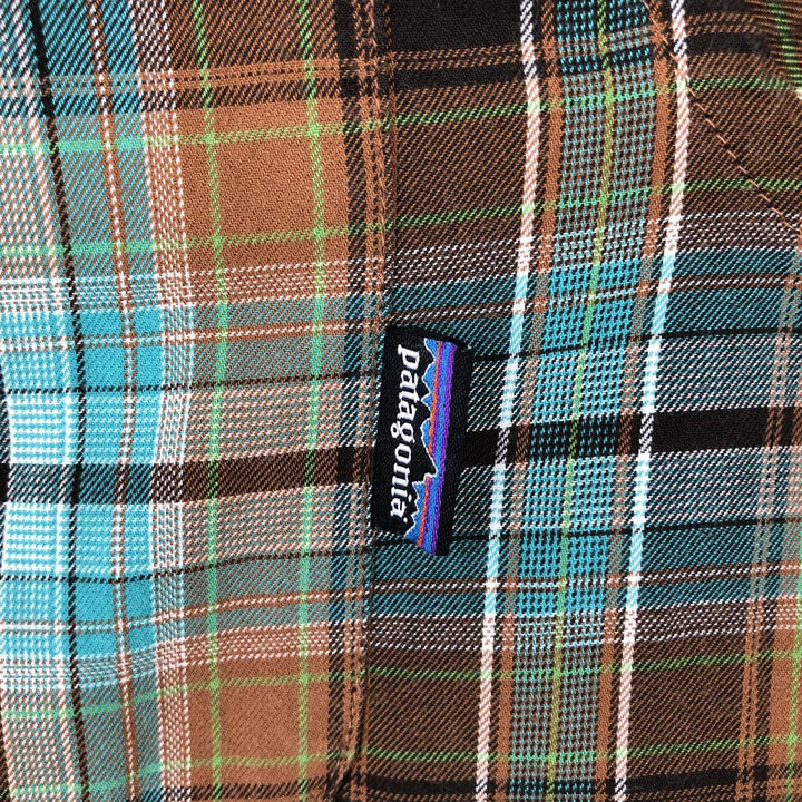 Patagonia Organic Cotton Long-Sleeve Cotton Check Shirt (53837FA11), Men's Size S (approx.) Organic cotton brown type Vintage Second Hand