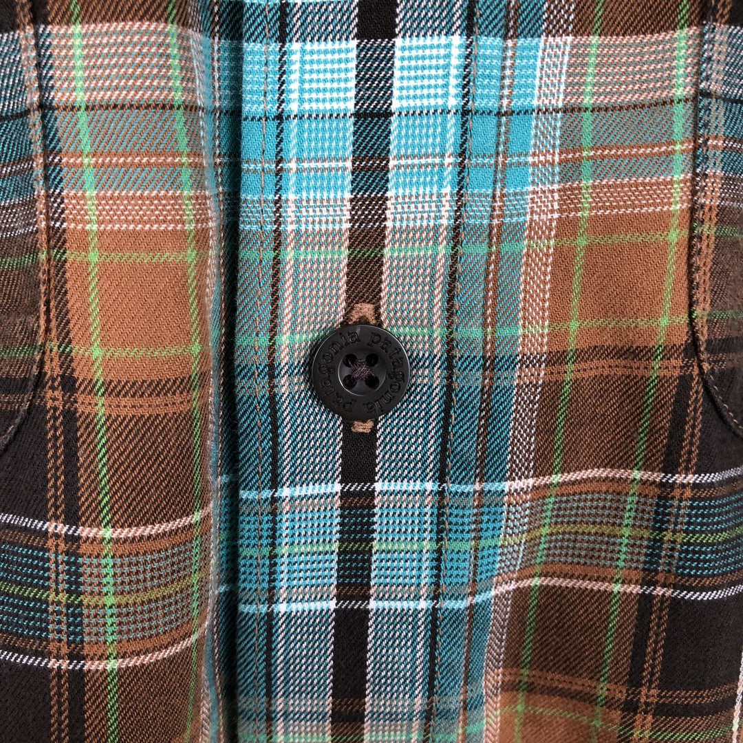 Patagonia Organic Cotton Long-Sleeve Cotton Check Shirt (53837FA11), Men's Size S (approx.) Organic cotton brown type Vintage Second Hand