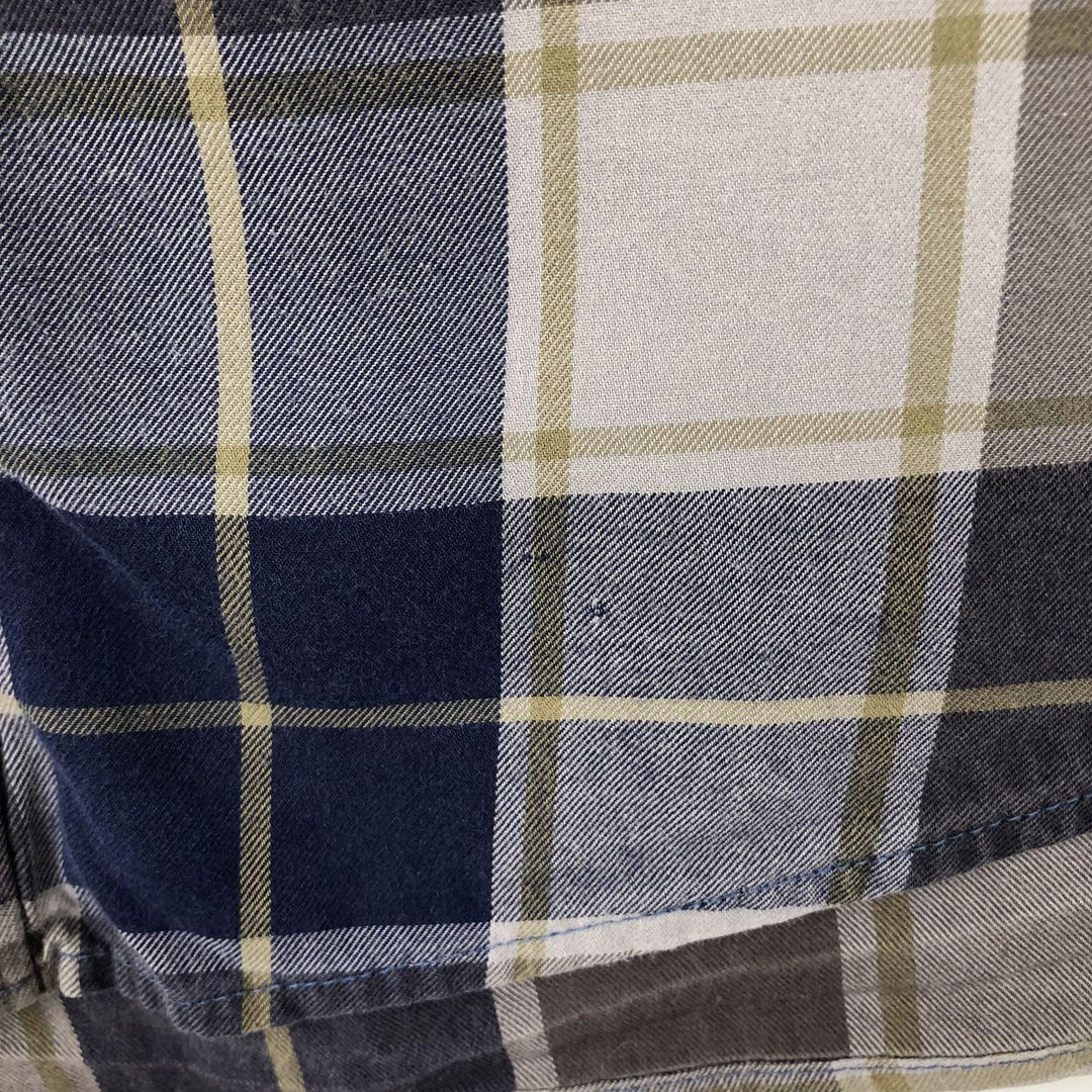Patagonia 53837FA14 Long-Sleeve Cotton Check Shirt, Men's Size L (approx.) cotton navy blue type Vintage Second Hand