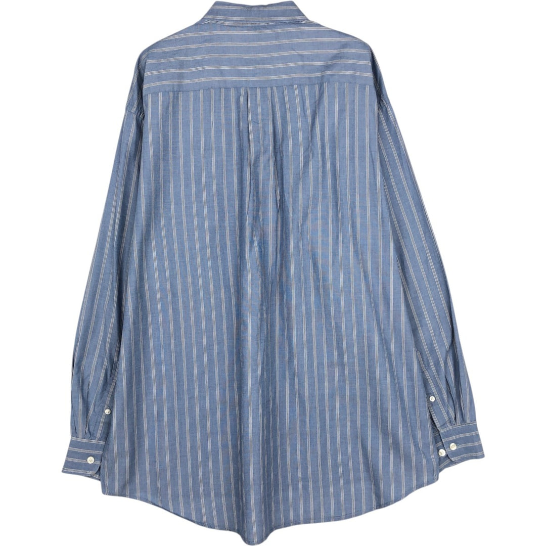 90'S GAP (Old GAP) Long-Sleeve Cotton Stripe Shirt, Men's Size XL cotton blue type Vintage Second Hand