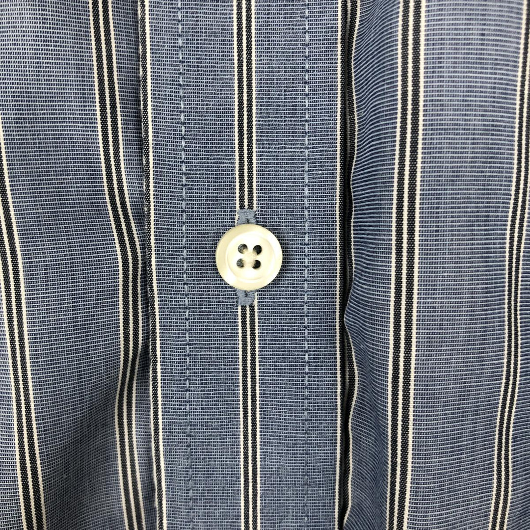 90'S GAP (Old GAP) Long-Sleeve Cotton Stripe Shirt, Men's Size XL cotton blue type Vintage Second Hand