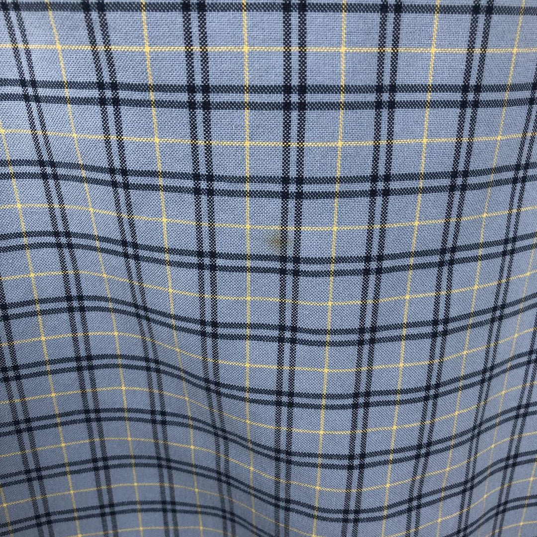 90'S GAP Old GAP The BIG Oxford Long Sleeve Button-Down Check Shirt Men's XL (approx.) Vintage cotton Blue type light blue Vintage Second Hand