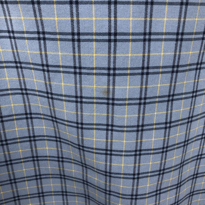 90'S GAP Old GAP The BIG Oxford Long Sleeve Button-Down Check Shirt Men's XL (approx.) Vintage cotton Blue type light blue Vintage Second Hand