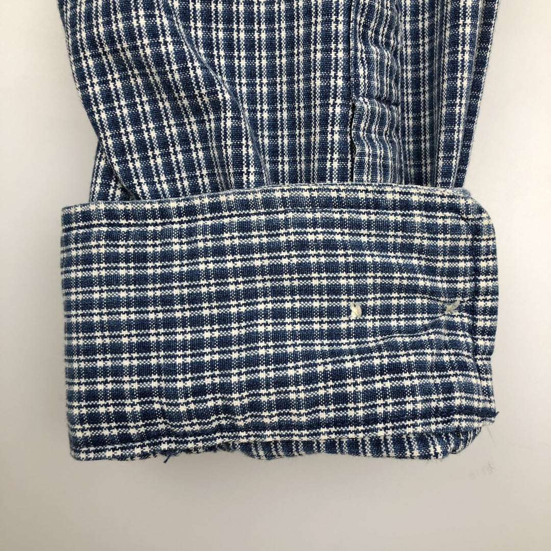 90'S GAP Vintage Long Sleeve Button-Down Check Shirt, Men's Size L cotton blue type Vintage Second Hand