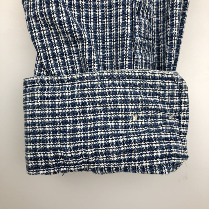 90'S GAP Vintage Long Sleeve Button-Down Check Shirt, Men's Size L cotton blue type Vintage Second Hand