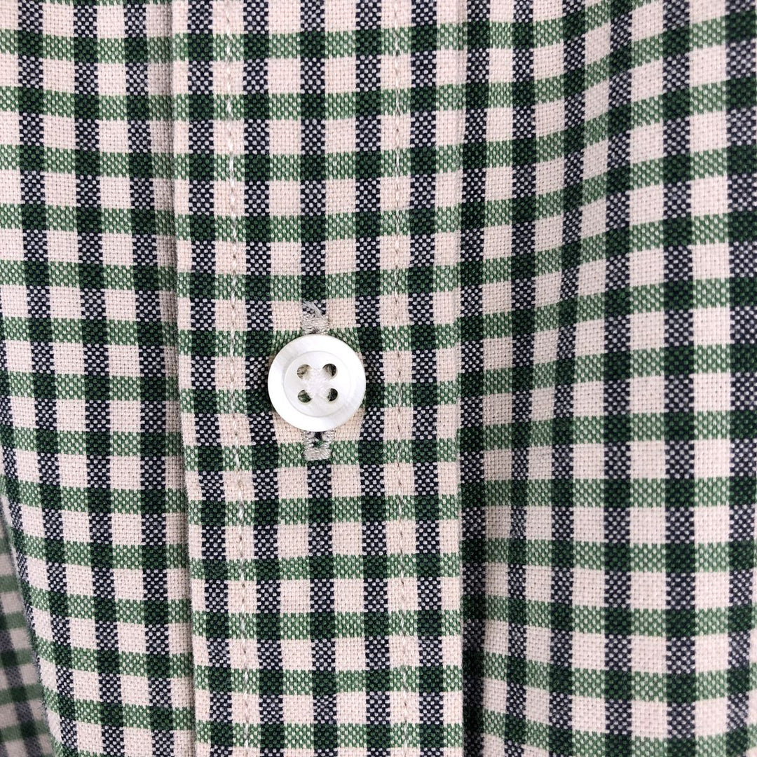 90'S GAP Vintage Long Sleeve Button-Down Check Shirt, Men's Size Medium cotton green type Vintage Second Hand