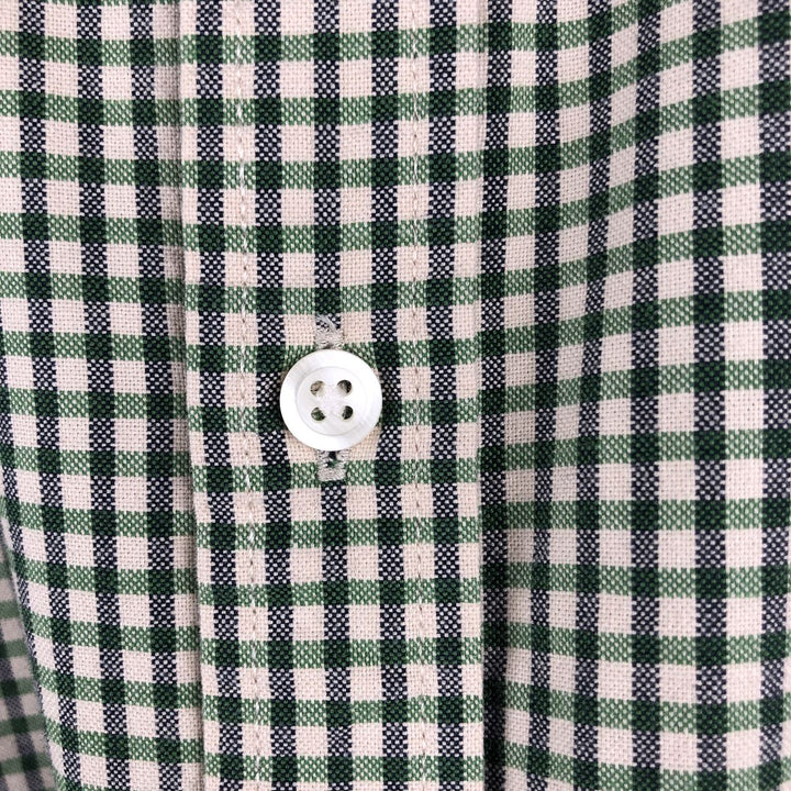 90'S GAP Vintage Long Sleeve Button-Down Check Shirt, Men's Size Medium cotton green type Vintage Second Hand