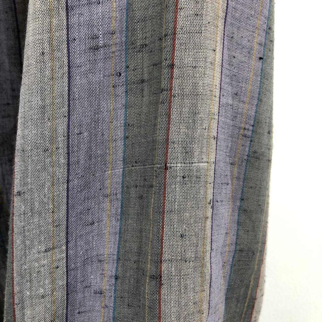 Career Club Multi-Stripe Long-Sleeve Striped Shirt, Made in USA, Men's Size M (approx.) unclear gray type Vintage Second Hand