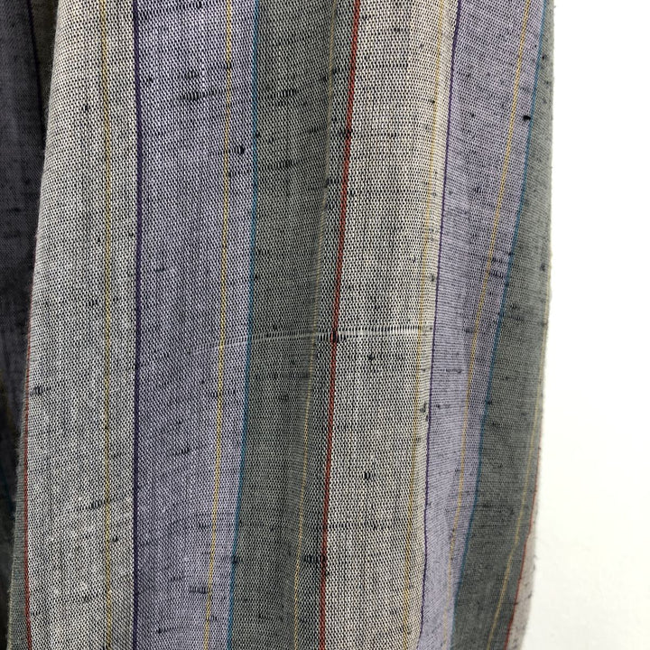 Career Club Multi-Stripe Long-Sleeve Striped Shirt, Made in USA, Men's Size M (approx.) unclear gray type Vintage Second Hand