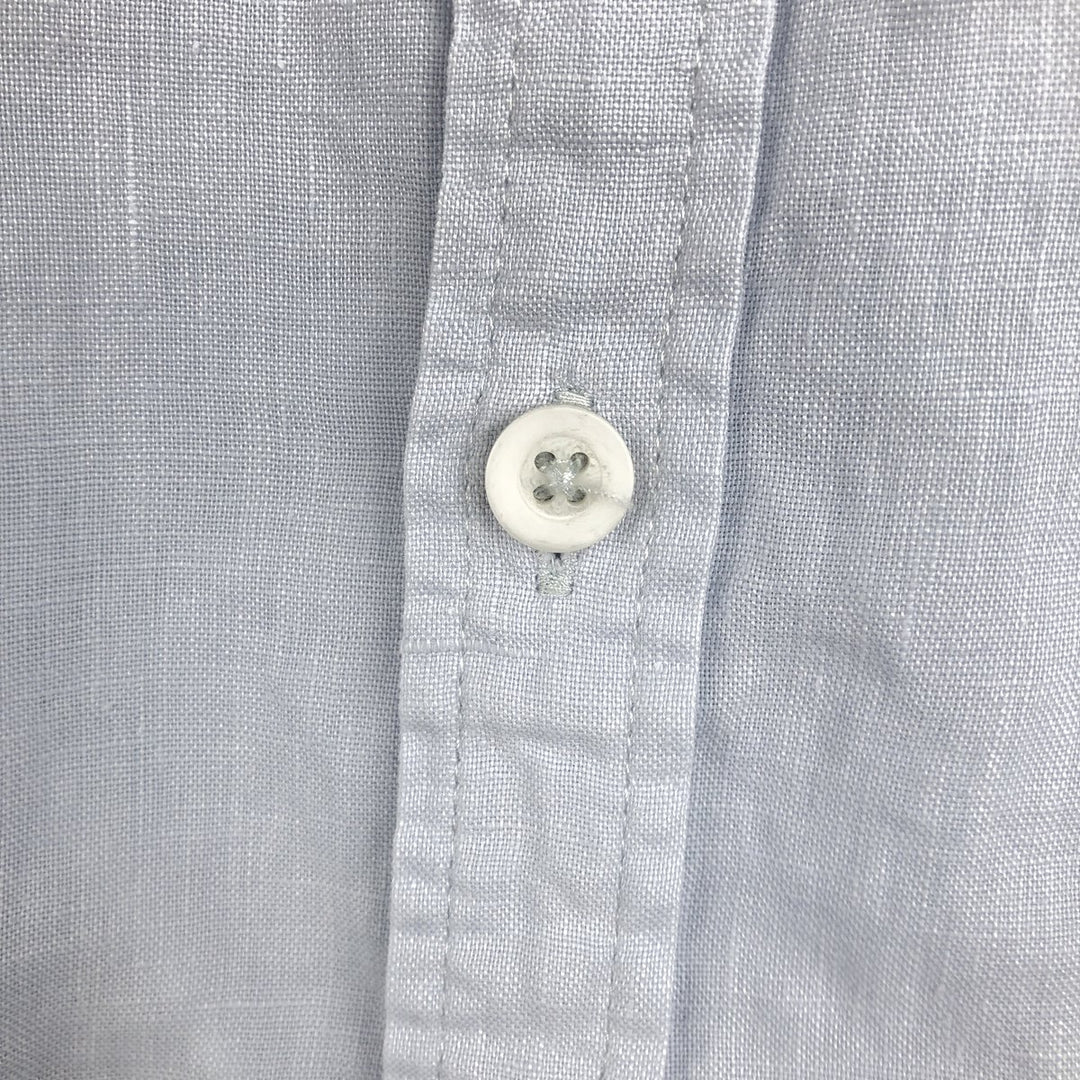 CUBAVERA Long-Sleeve Mexican Shirt, Cuban Shirt, Boxy Shirt, Men's Size XL (approx.) linen navy blue type Vintage Second Hand