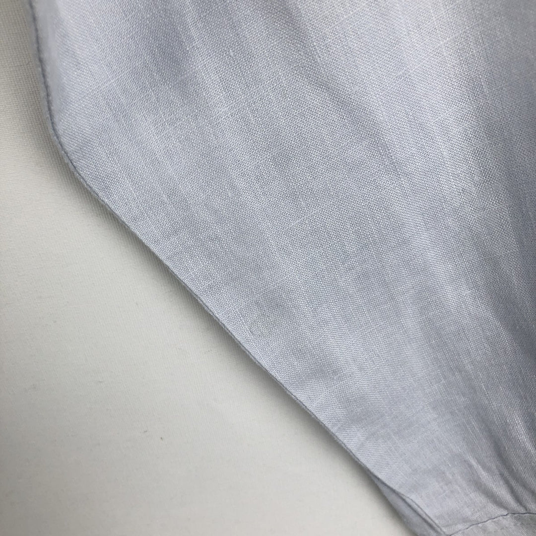 CUBAVERA Long-Sleeve Mexican Shirt, Cuban Shirt, Boxy Shirt, Men's Size XL (approx.) linen navy blue type Vintage Second Hand