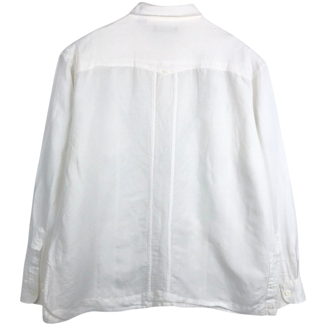 CUBAVERA Long-Sleeve Mexican Shirt, Cuban Shirt, Boxy Shirt, Men's Size XL (approx.) Lamy white type Vintage Second Hand