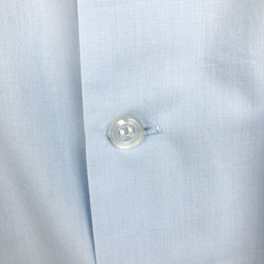 Dominguez Open Collar Long Sleeve Mexican Shirt Cuban Shirt Box Shirt Men's Size L cotton Blue type light blue Vintage Second Hand