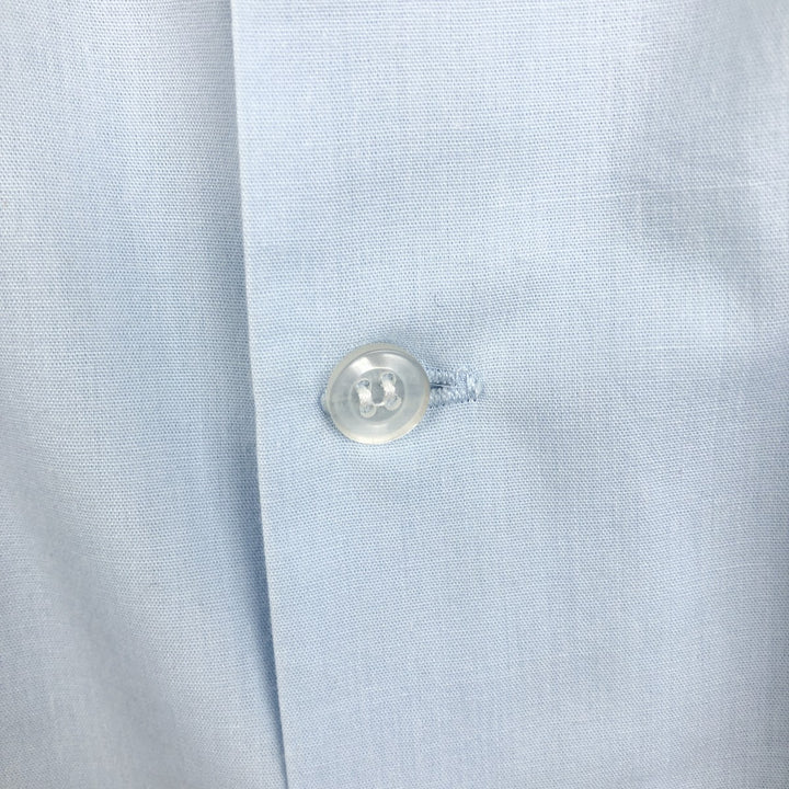 Dominguez Open Collar Long Sleeve Mexican Shirt Cuban Shirt Box Shirt Men's Size L cotton Blue type light blue Vintage Second Hand