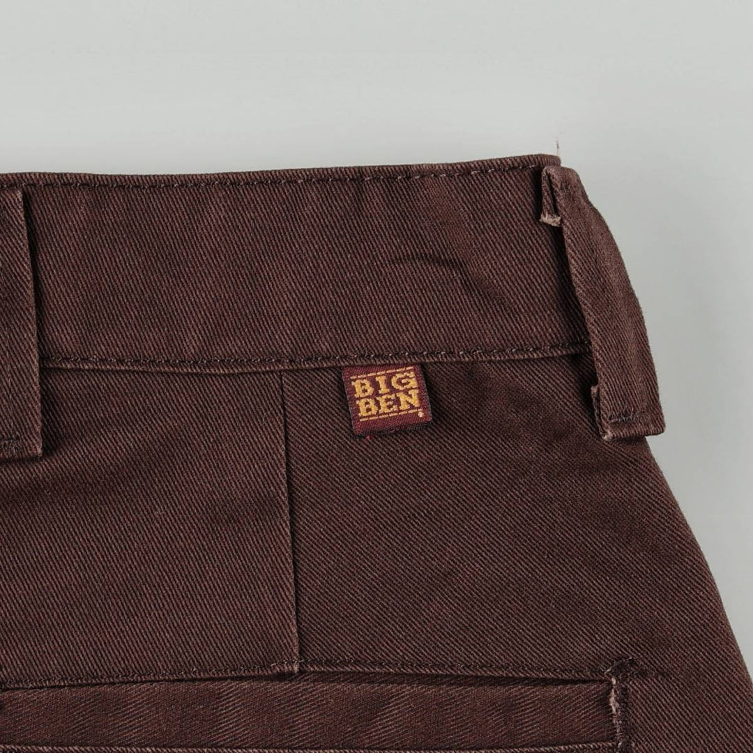 90'S Big Ben work pants, made in USA, men's size W36 equivalent, vintage. polyester brown type Vintage Second Hand