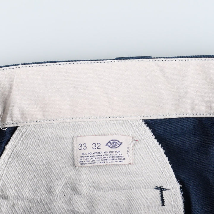 90'S Dickies Work Pants Made in USA Men's W34 Vintage polyester blue type Vintage Second Hand