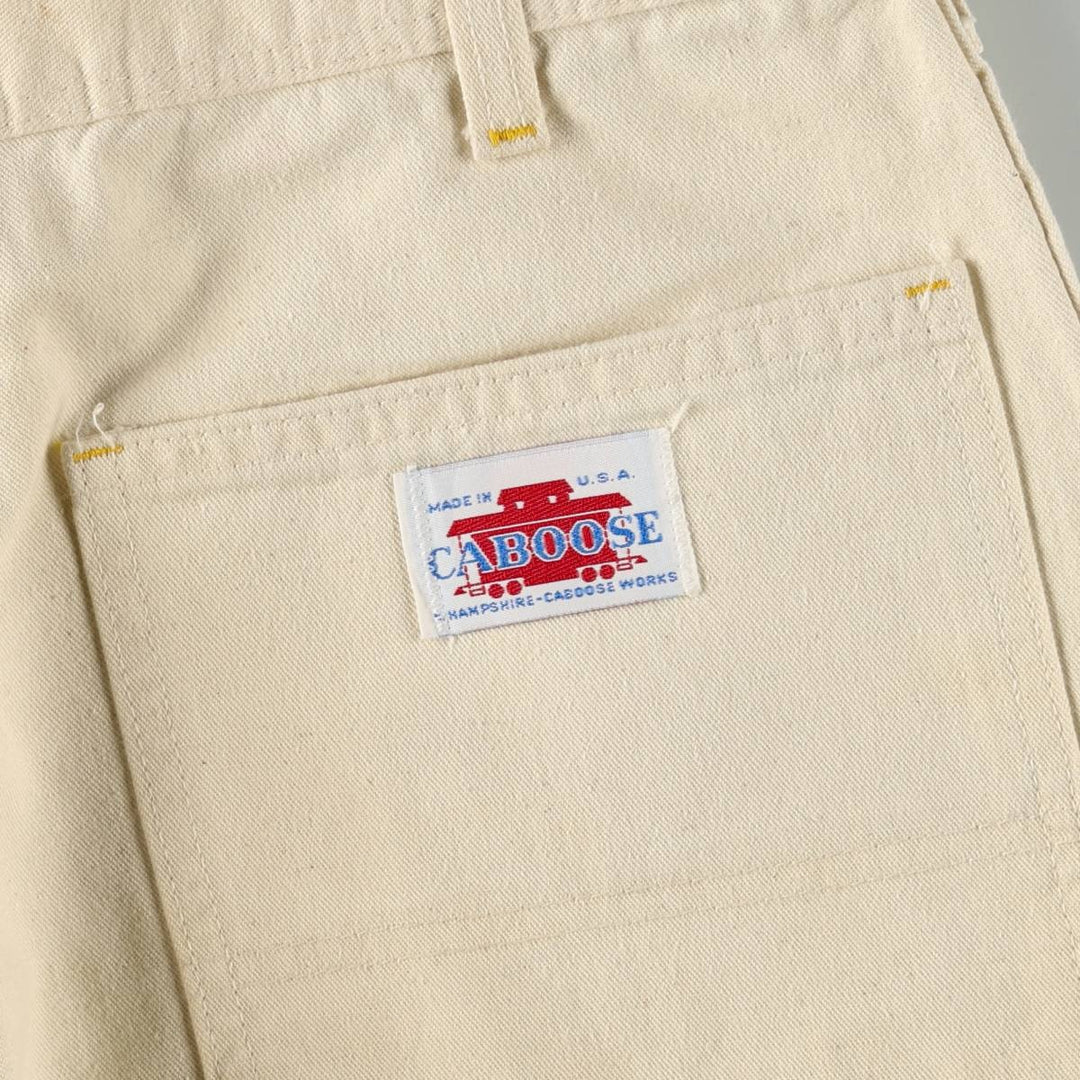 90'S CABOOSE Painter Pants, Made in USA, Men's W35 (approx.), Vintage cotton unbleached Vintage Second Hand