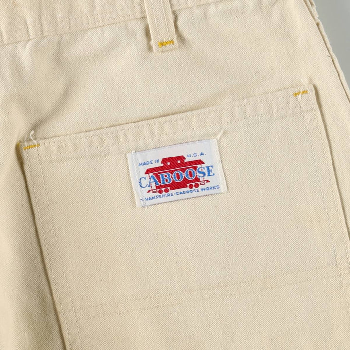 90'S CABOOSE Painter Pants, Made in USA, Men's W35 (approx.), Vintage cotton unbleached Vintage Second Hand