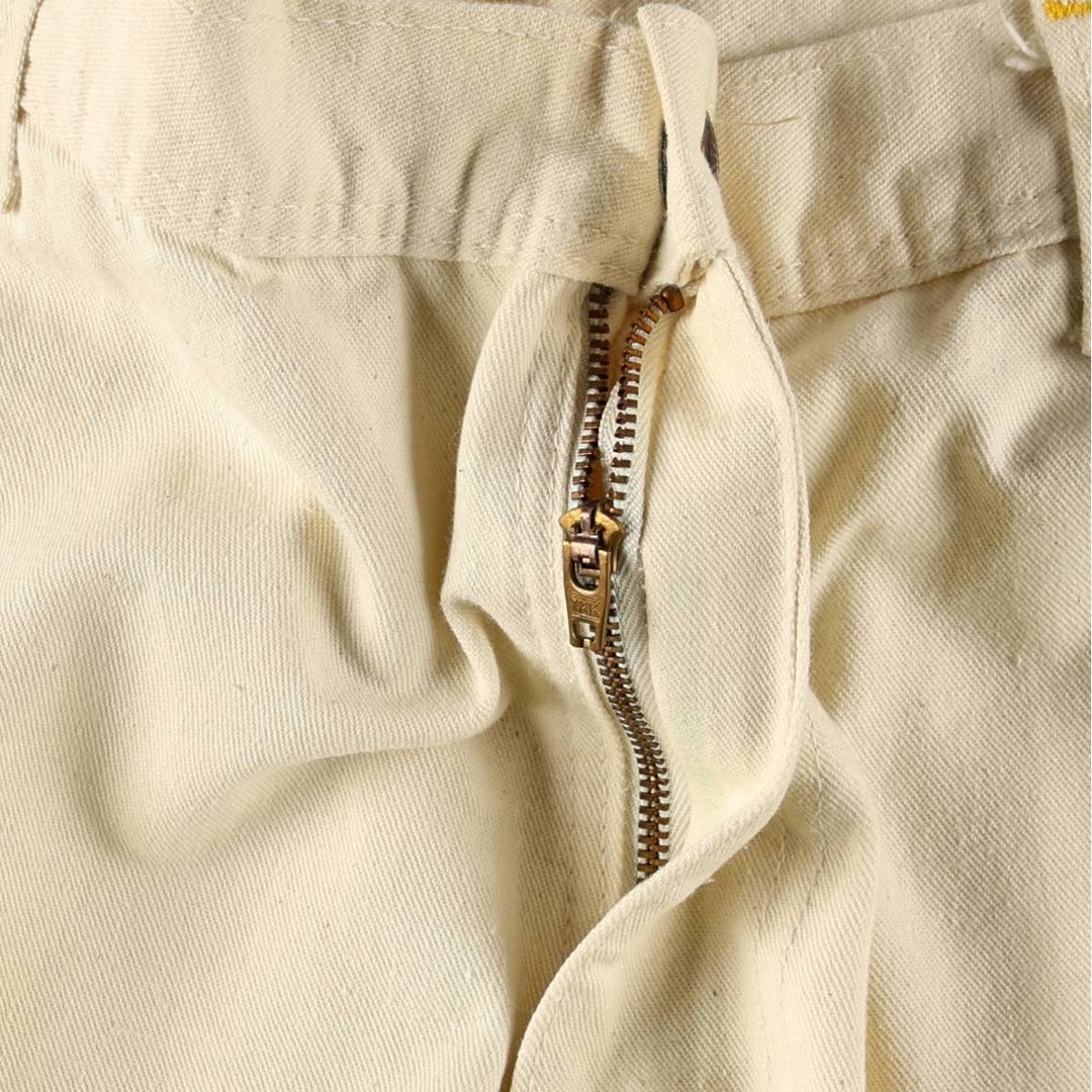 90'S CABOOSE Painter Pants, Made in USA, Men's W35 (approx.), Vintage cotton unbleached Vintage Second Hand