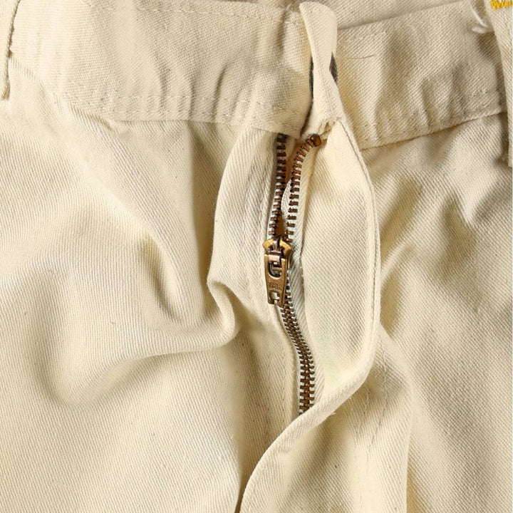 90'S CABOOSE Painter Pants, Made in USA, Men's W35 (approx.), Vintage cotton unbleached Vintage Second Hand