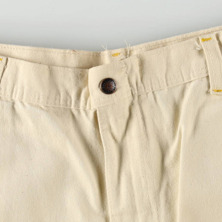 90'S CABOOSE Painter Pants, Made in USA, Men's W35 (approx.), Vintage cotton unbleached Vintage Second Hand