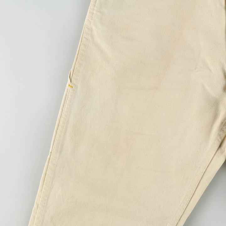 90'S CABOOSE Painter Pants, Made in USA, Men's W35 (approx.), Vintage cotton unbleached Vintage Second Hand