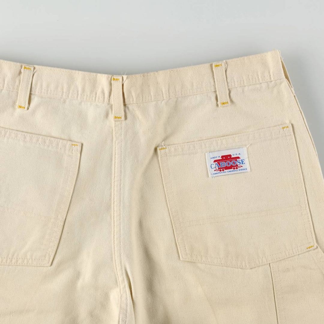 90'S CABOOSE Painter Pants, Made in USA, Men's W35 (approx.), Vintage cotton unbleached Vintage Second Hand
