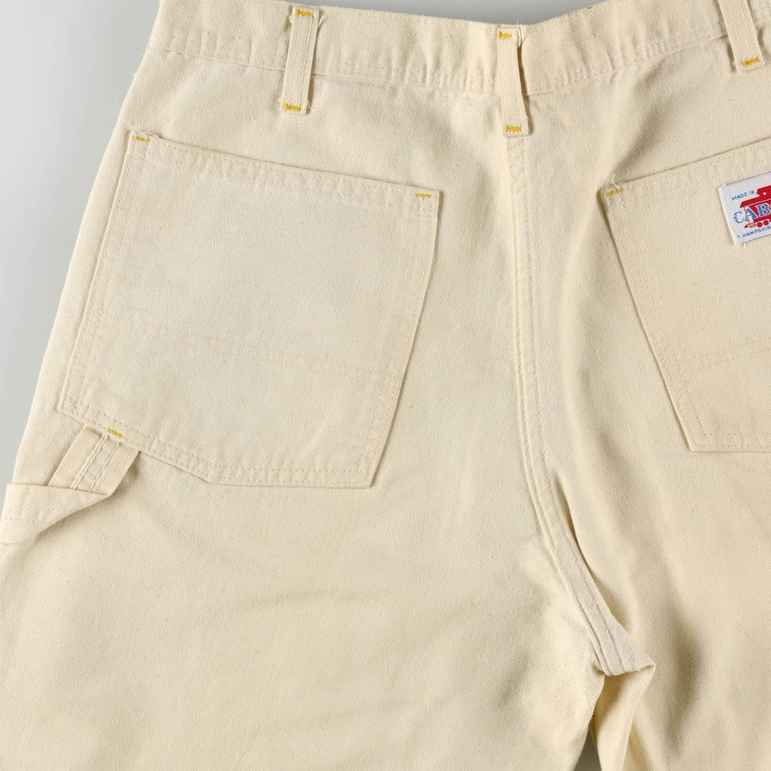 90'S CABOOSE Painter Pants, Made in USA, Men's W35 (approx.), Vintage cotton unbleached Vintage Second Hand