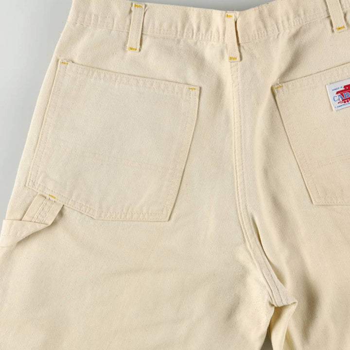 90'S CABOOSE Painter Pants, Made in USA, Men's W35 (approx.), Vintage cotton unbleached Vintage Second Hand