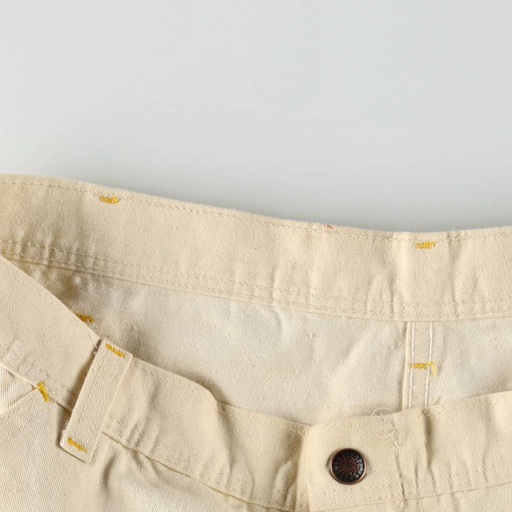 90'S CABOOSE Painter Pants, Made in USA, Men's W35 (approx.), Vintage cotton unbleached Vintage Second Hand