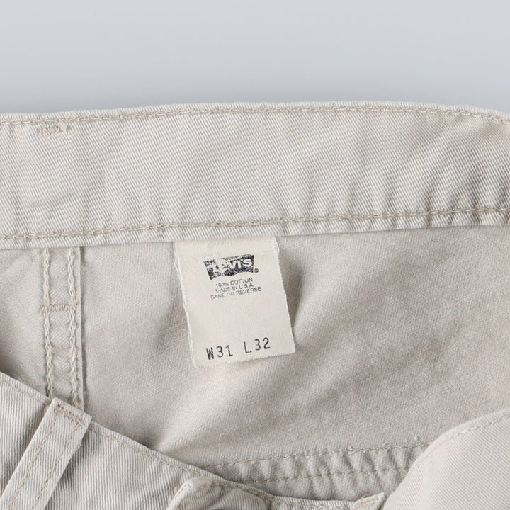 1990'S Levi's Silver Tab Khakis L2 Chino Cargo Pants, Made in USA, Men's W30 (approx.), Vintage cotton ivory Vintage Second Hand