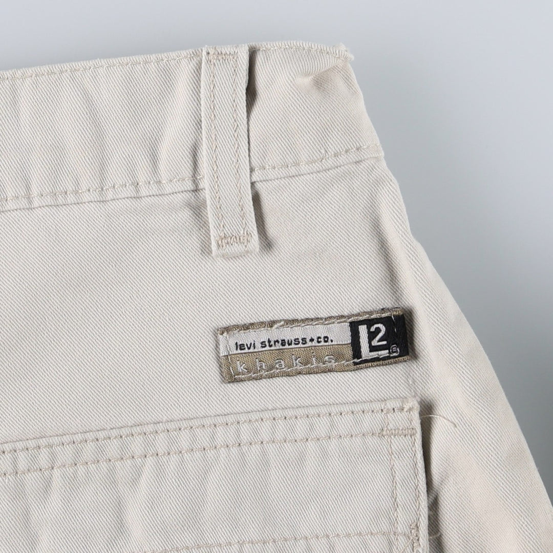 1990'S Levi's Silver Tab Khakis L2 Chino Cargo Pants, Made in USA, Men's W30 (approx.), Vintage cotton ivory Vintage Second Hand