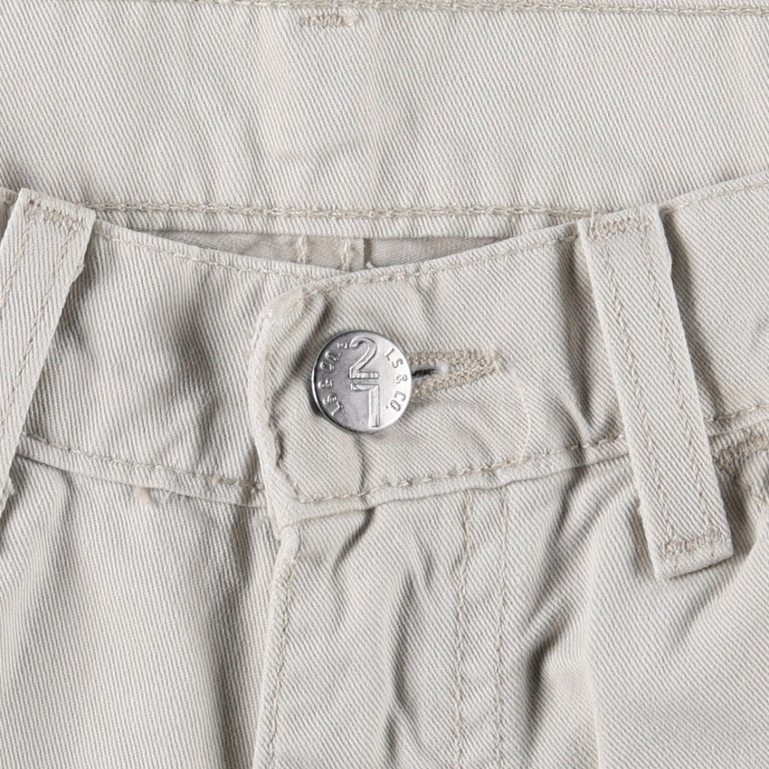 1990'S Levi's Silver Tab Khakis L2 Chino Cargo Pants, Made in USA, Men's W30 (approx.), Vintage cotton ivory Vintage Second Hand