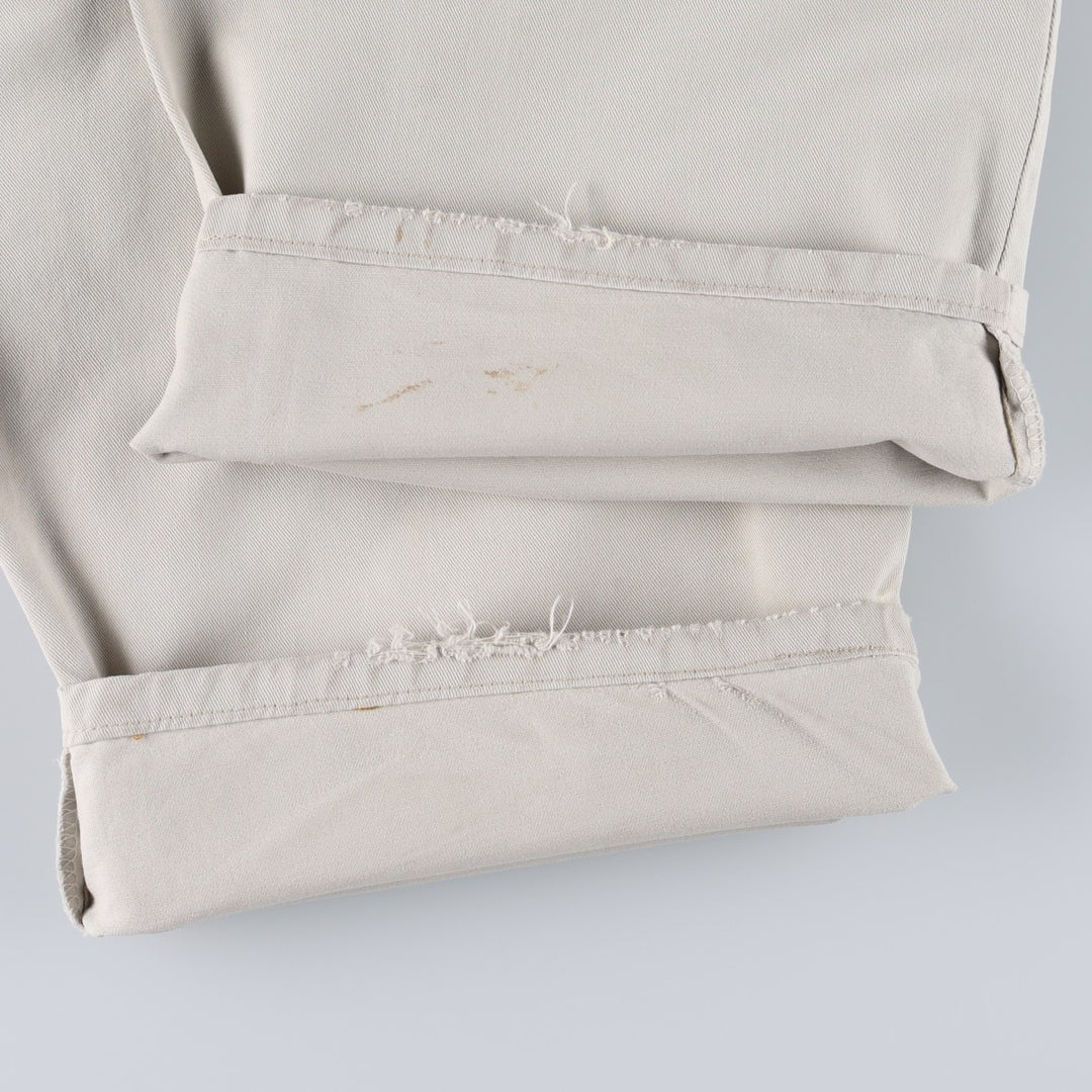 1990'S Levi's Silver Tab Khakis L2 Chino Cargo Pants, Made in USA, Men's W30 (approx.), Vintage cotton ivory Vintage Second Hand