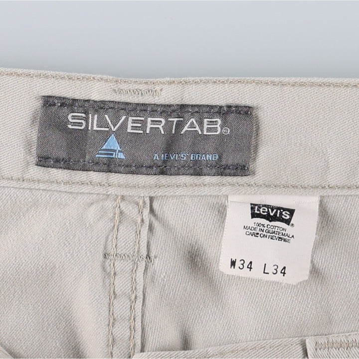 2000'S Levi's Silver Tab Chino Cargo Pants, Men's Size W34 (approx.) cotton ivory Vintage Second Hand