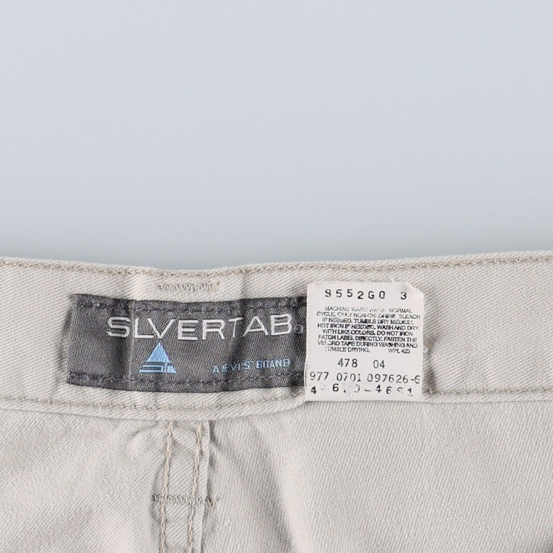 2000'S Levi's Silver Tab Chino Cargo Pants, Men's Size W34 (approx.) cotton ivory Vintage Second Hand