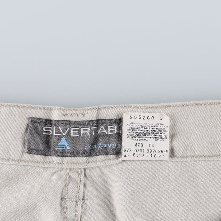 2000'S Levi's Silver Tab Chino Cargo Pants, Men's Size W34 (approx.) cotton ivory Vintage Second Hand