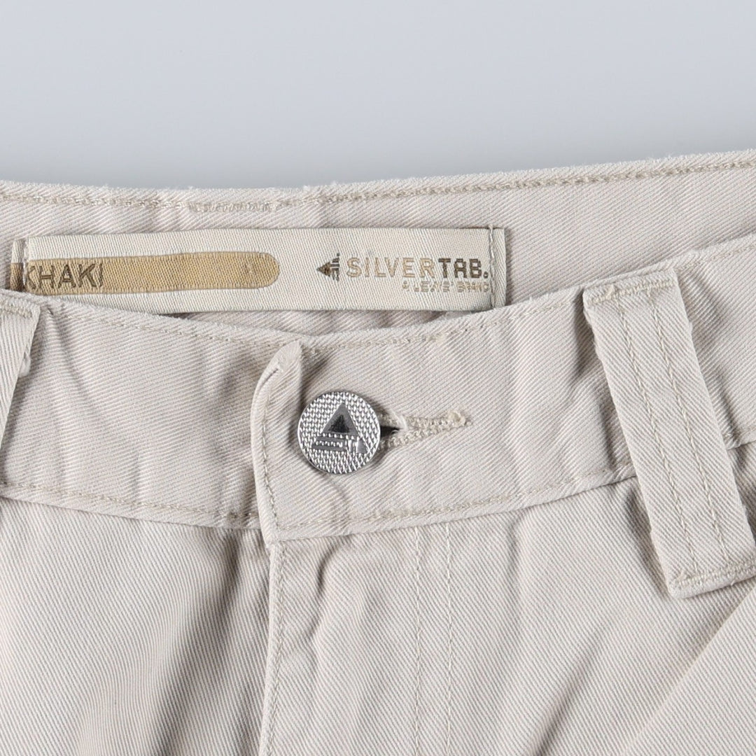 Levi's SILVER TAB Khaki Chino Cargo Pants, Men's Size W32 (approx.) cotton ivory Vintage Second Hand