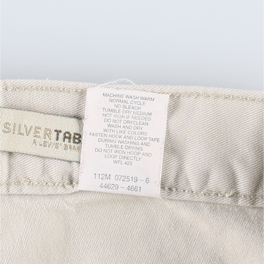 Levi's SILVER TAB Khaki Chino Cargo Pants, Men's Size W31 (approx.) cotton ivory Vintage Second Hand