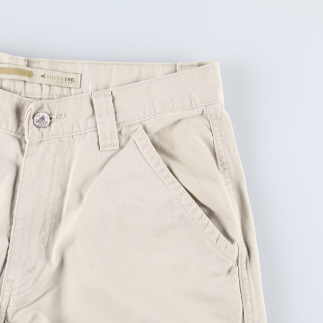 Levi's SILVER TAB Khaki Chino Cargo Pants, Men's Size W31 (approx.) cotton ivory Vintage Second Hand