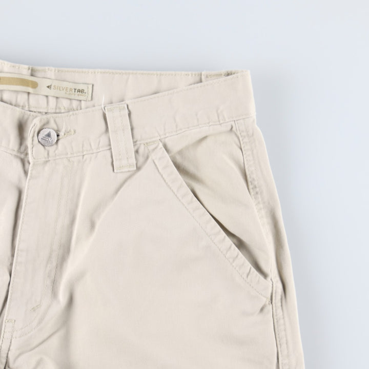 Levi's SILVER TAB Khaki Chino Cargo Pants, Men's Size W31 (approx.) cotton ivory Vintage Second Hand