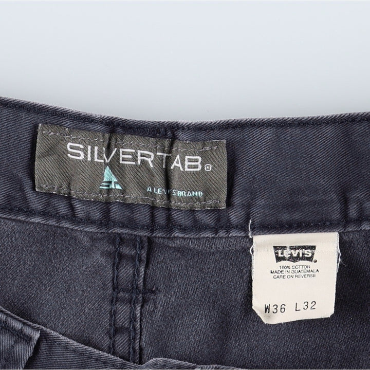 2000'S Levi's Silver Tab Chino Cargo Pants, Men's Size W35 (approx.) cotton navy blue type Vintage Second Hand