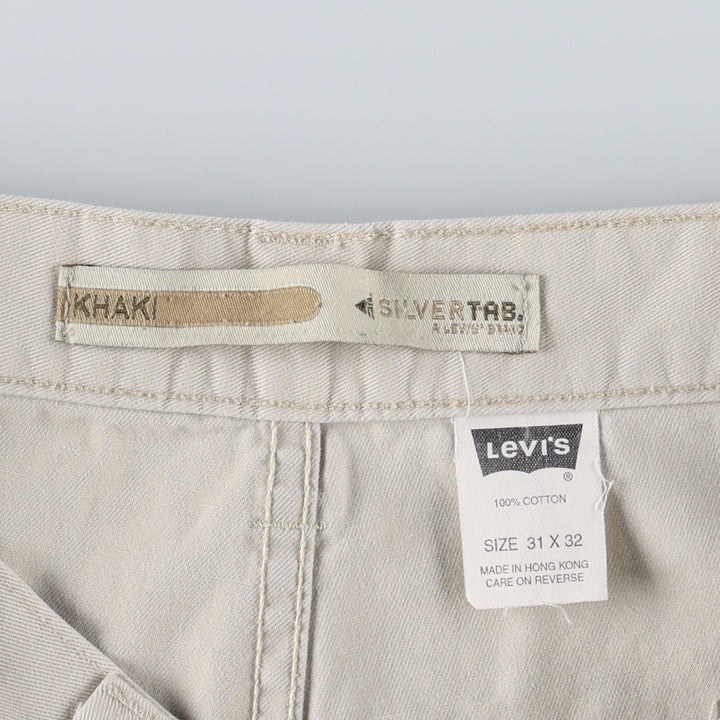 Levi's SILVER TAB Khaki Chino Cargo Pants, Men's Size W32 (approx.) cotton ivory Vintage Second Hand