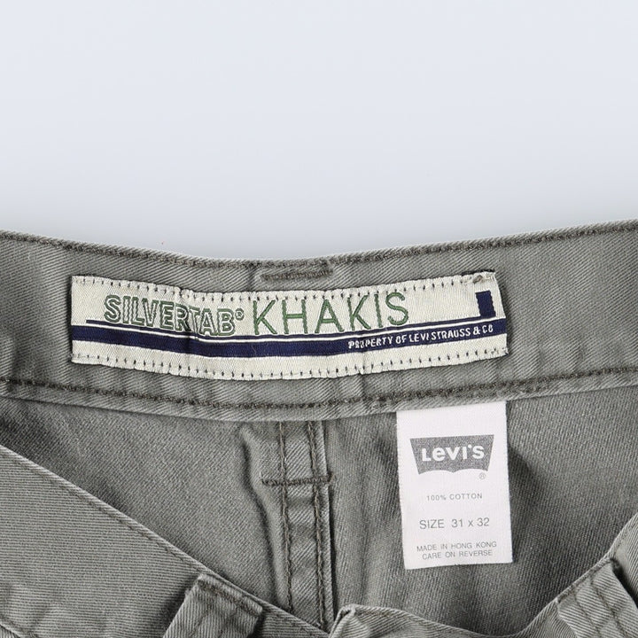 Levi's SILVER TAB Khakis Chino Pants with Cargo Pockets, Men's Size W31 (approx.) cotton Khaki type Vintage Second Hand