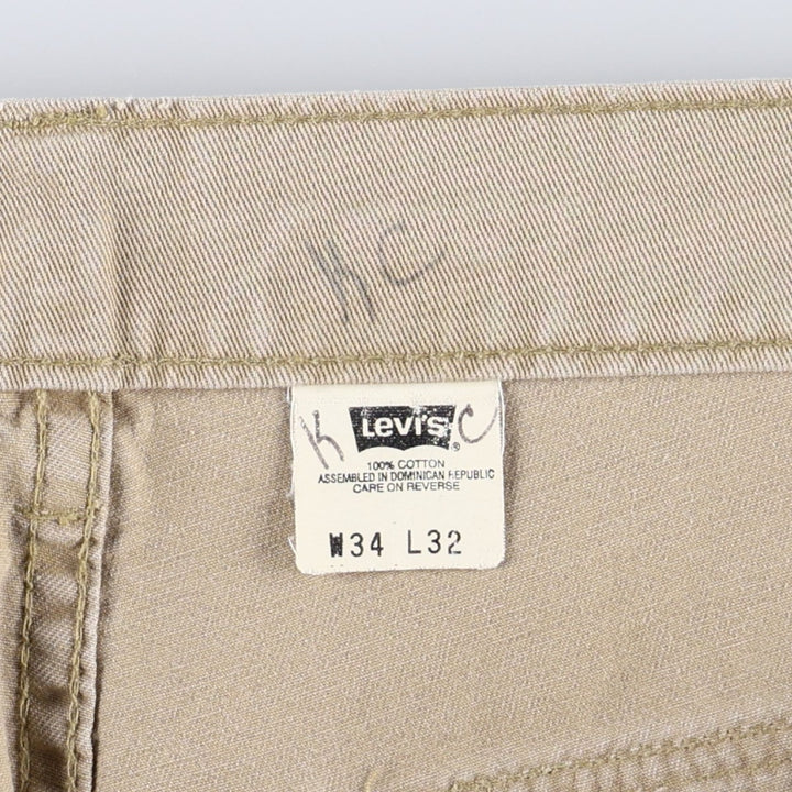 90'S Levi's L2 Chino Cargo Pants, Men's W35 (approx.), Vintage cotton Beige type Vintage Second Hand