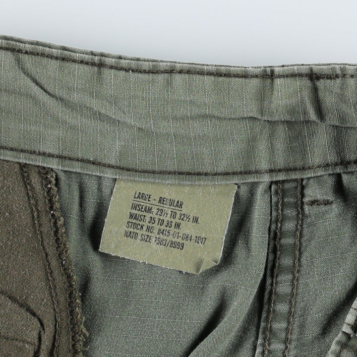 Civilian-made military cargo pants, made in the USA, large - regular size, equivalent to men's W38. cotton Khaki type Vintage Second Hand