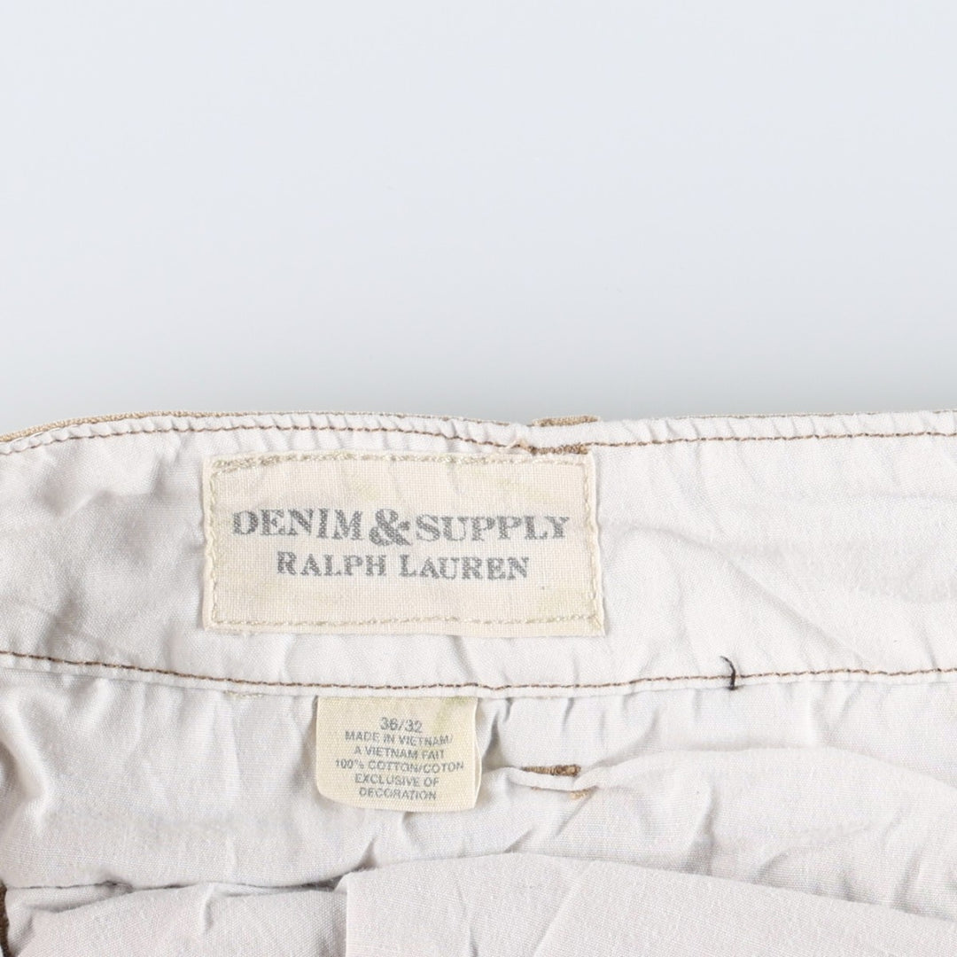 Ralph Lauren DENIM AND SUPPLY military cargo pants, men's size W39 (approx.) cotton Khaki type beige Vintage Second Hand