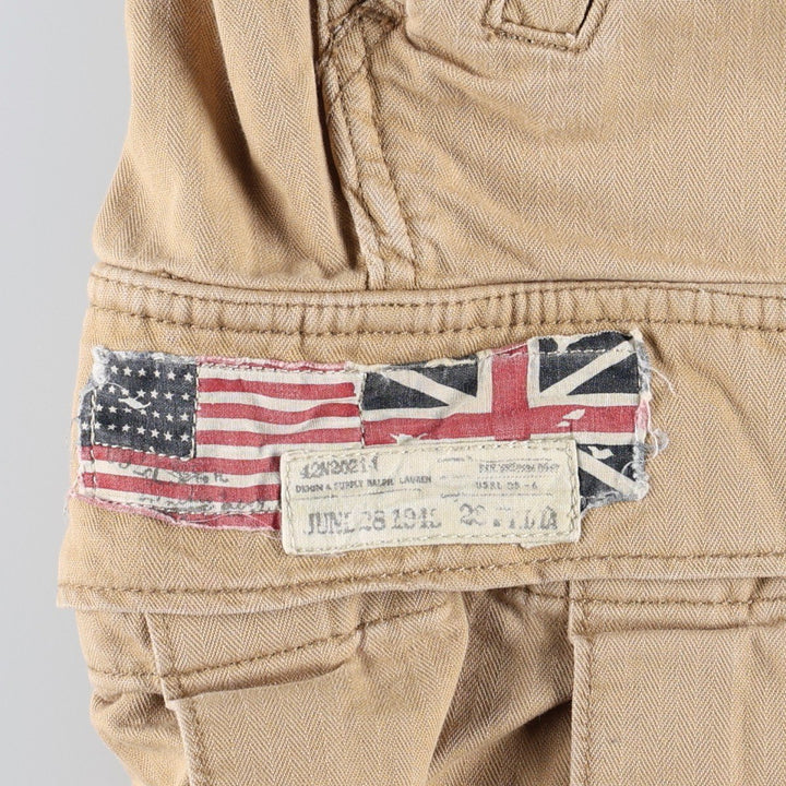 Ralph Lauren DENIM AND SUPPLY military cargo pants, men's size W39 (approx.) cotton Khaki type beige Vintage Second Hand