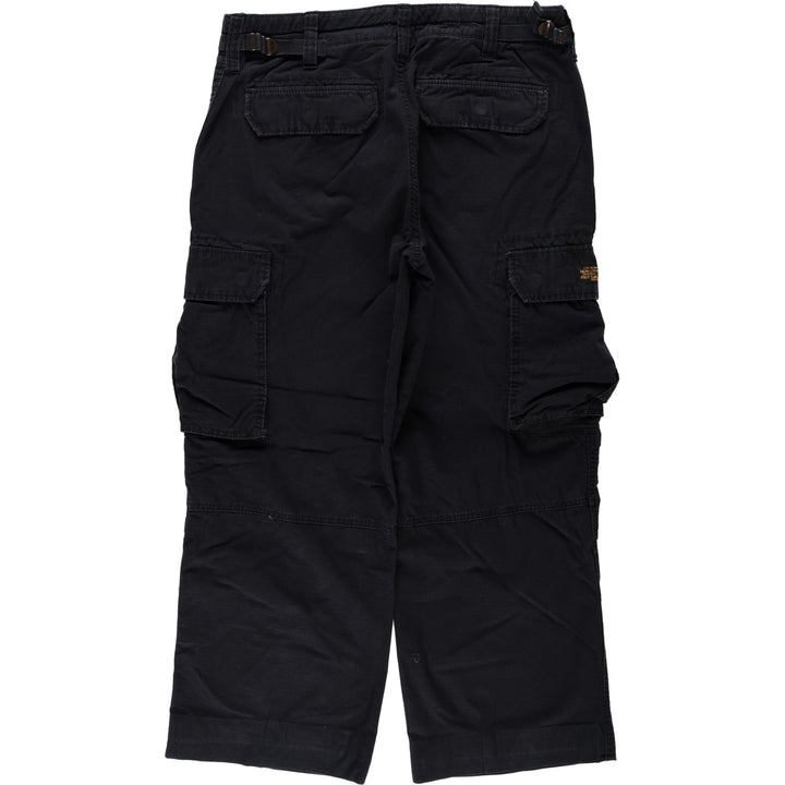 Ralph Lauren POLO JEANS COMPANY Side Adjuster Ripstop Military Cargo Pants Men's W34 (approx.) cotton black type Vintage Second Hand