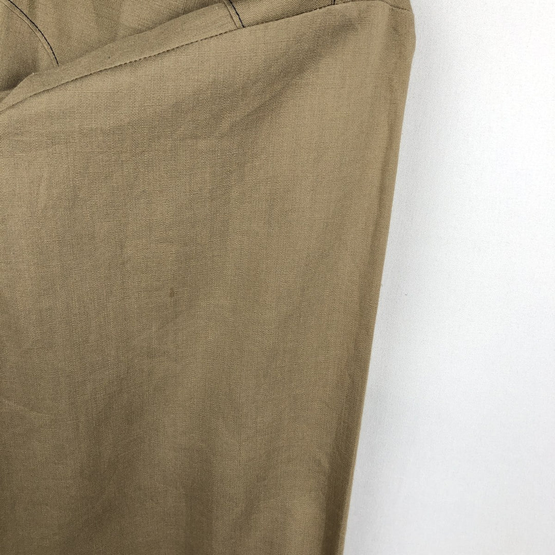 Rockmount Ranch Wear Long-Sleeve Western Shirt, Made in USA, Men's Size M (Equivalent), Vintage polyester Khaki type brown Vintage Second Hand